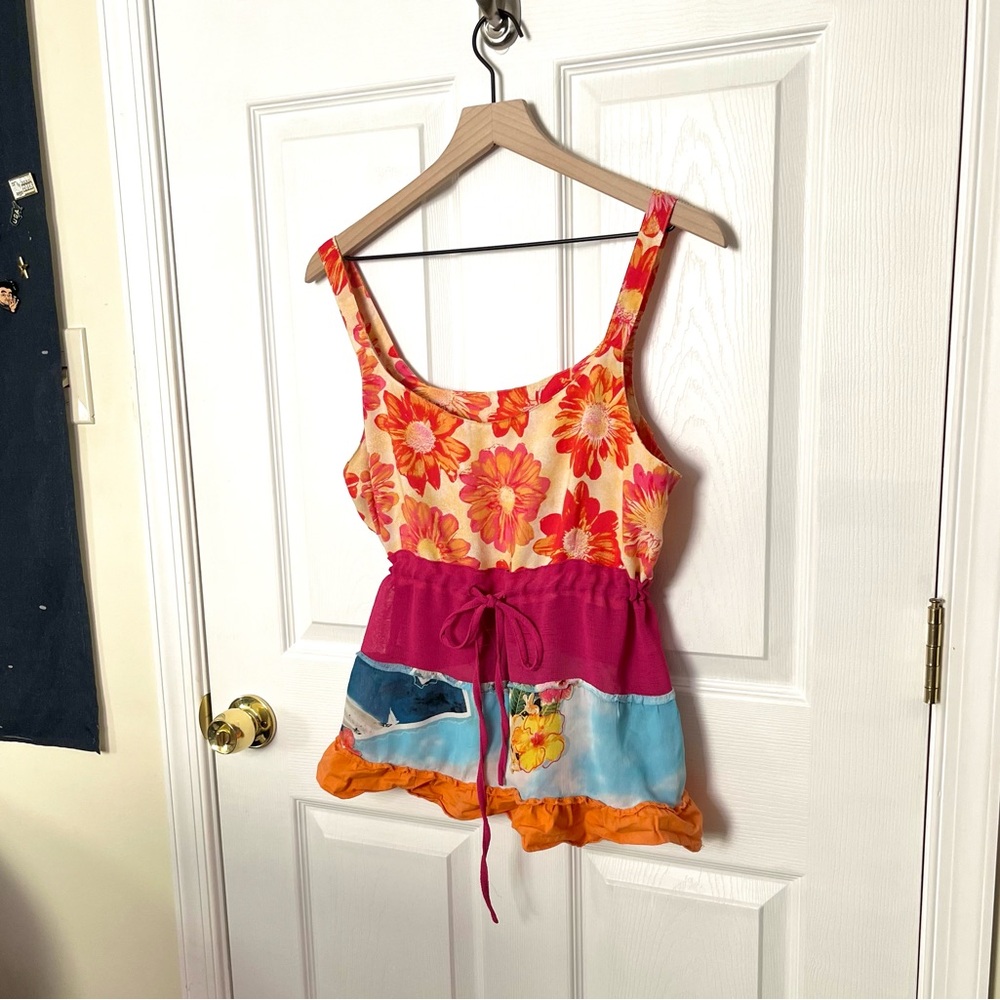 ✧･ﾟvtn tropical multi-patterned top